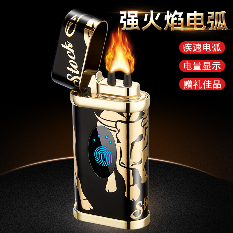 WD866台式大电弧充电打火机 电量显示触摸感应大功率脉冲打火机