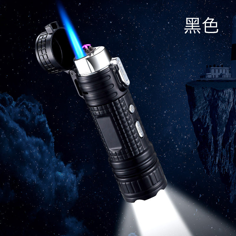 双电弧充电打火机多功能创意三用防水手电筒打火机可TH-727