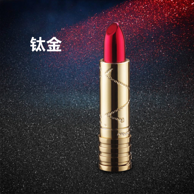 跨境地摊百货创意女士打火机圆柱口红明火充气打火机YM102
