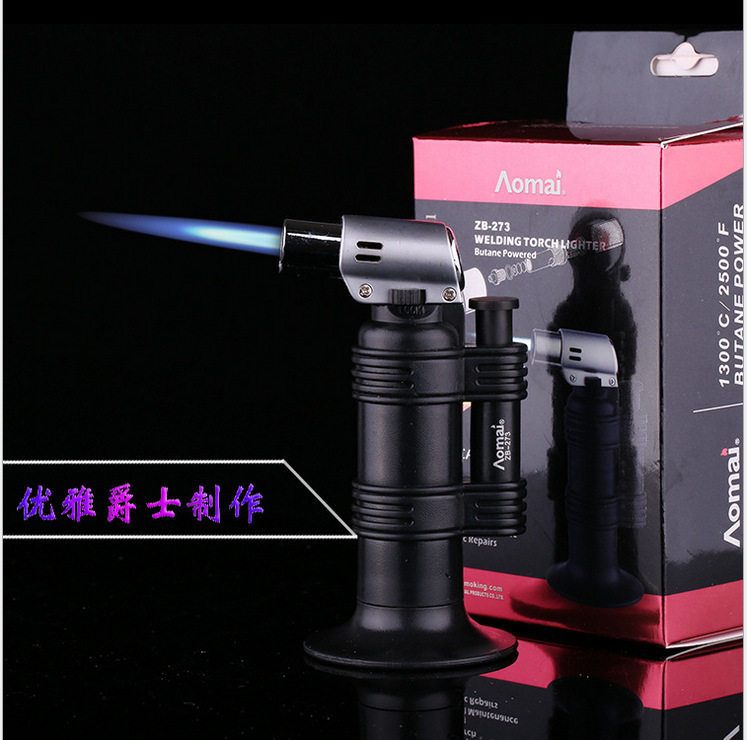 奥麦原装喷火点火器直冲防风创意户外用品打火机烟具