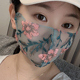 防晒口罩女士夏季 复古国风刺绣护全大脸面纱透气易呼吸可水洗 薄款