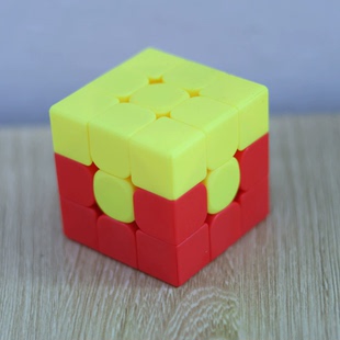 奇艺凹凸魔方两色红黄蓝手拉手入门幼儿园儿童培训教学初级玩具