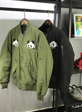 冬季原创日系横须贺ma1飞行熊猫