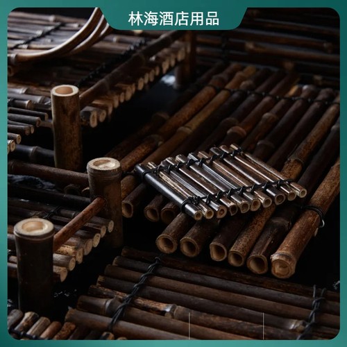 紫竹排错位竹排杯垫日韩料理寿司摆件竹盘竹船翘船型茶排摆盘托盘