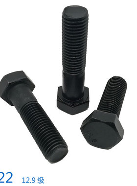 M22 国标12.9级外六角螺丝 高强度螺栓 M22*170x180x200x220x250