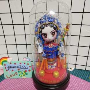 哆来咪/超轻粘土成品穆桂英/戏曲人物摆件/家居饰品/diy创意手工