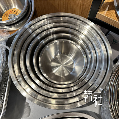 超厚白钢盆圆形加深铁盆不锈钢盆