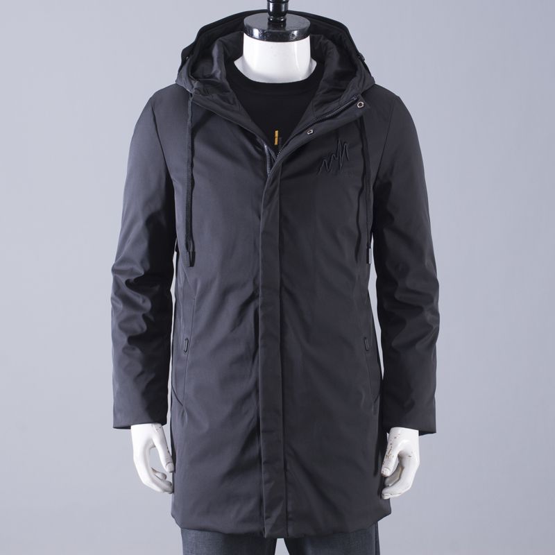 羽绒风衣冬季保暖防寒白鸭绒外套