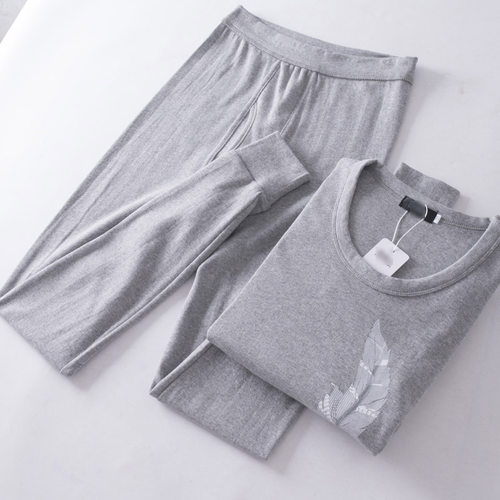 秋衣秋裤春秋季薄款棉毛衫套装男