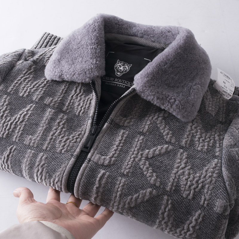 字母提花！秋冬季翻领短款雪尼尔外套时尚休闲冬装保暖针织衫上衣,男装,夹克,淘宝优惠券,粉丝福利购,淘宝优惠卷