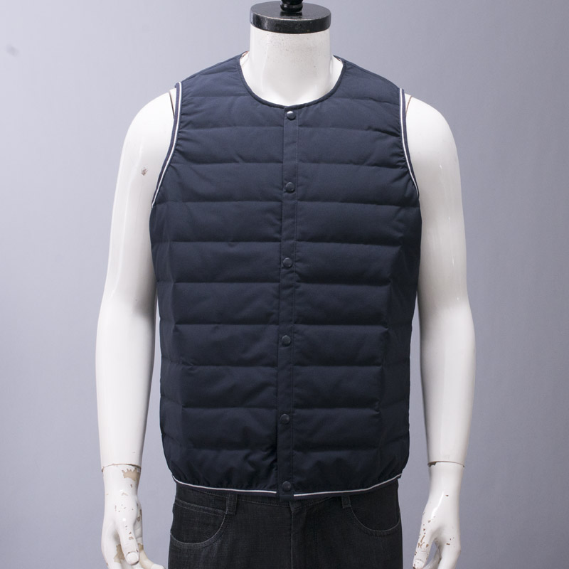 鸭绒背心青年保暖防风羽绒马甲男