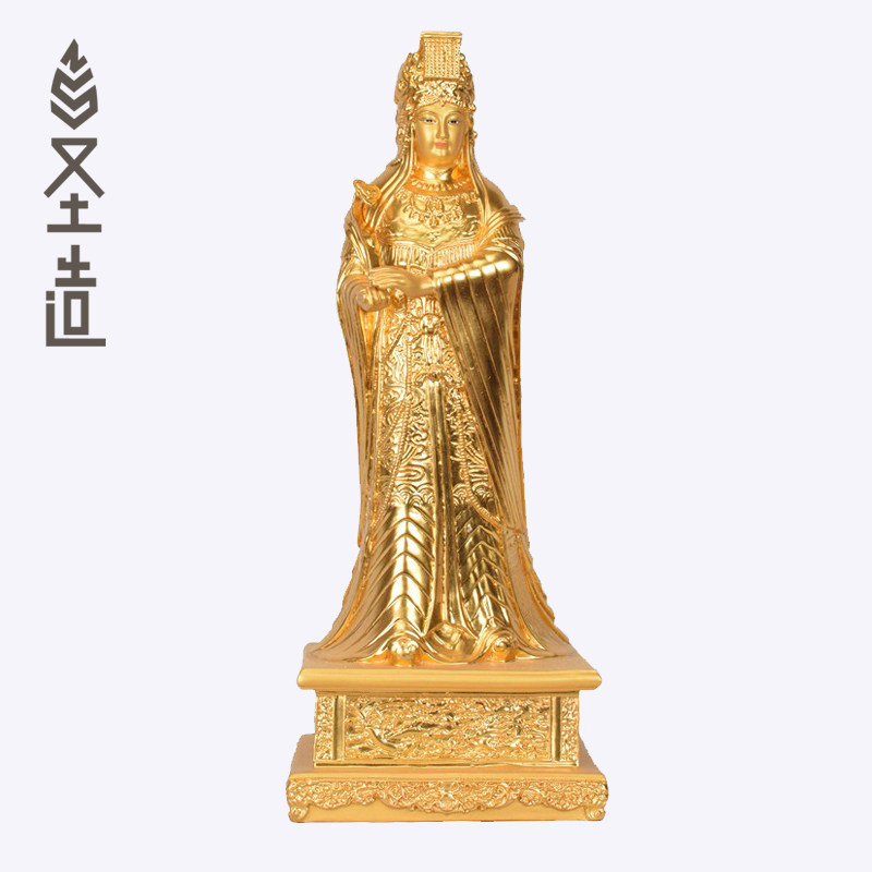木雕妈祖神像摆件湄洲妈祖像天后圣母海神家用定制厂家 圣造