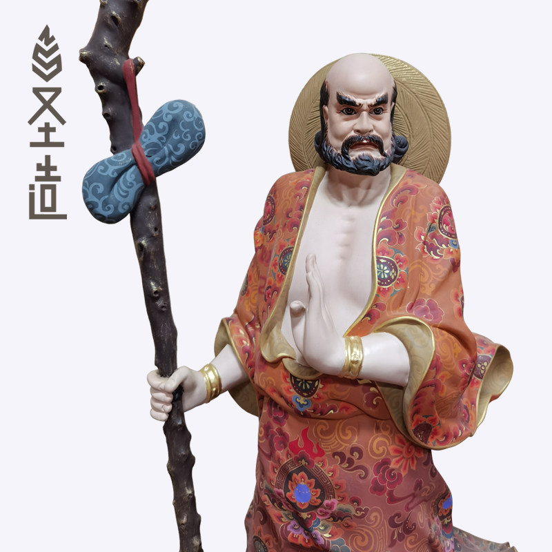 手工家用达摩祖师木雕佛像摆件实木佛像神像定制定做厂家 圣造