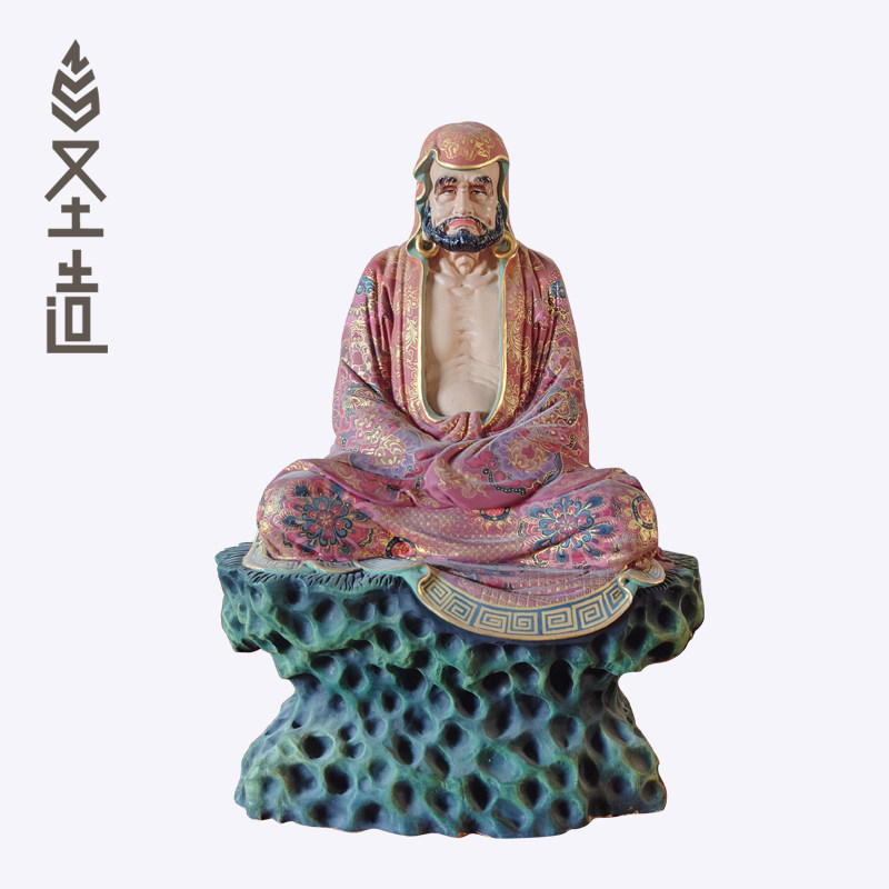 木雕达摩祖师佛像摆件实木雕刻禅师达摩佛像神像定制厂家 圣造