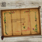 荷兰郁金香泡沫走势图海报现代复古文艺牛皮纸装 饰画挂画壁画画芯