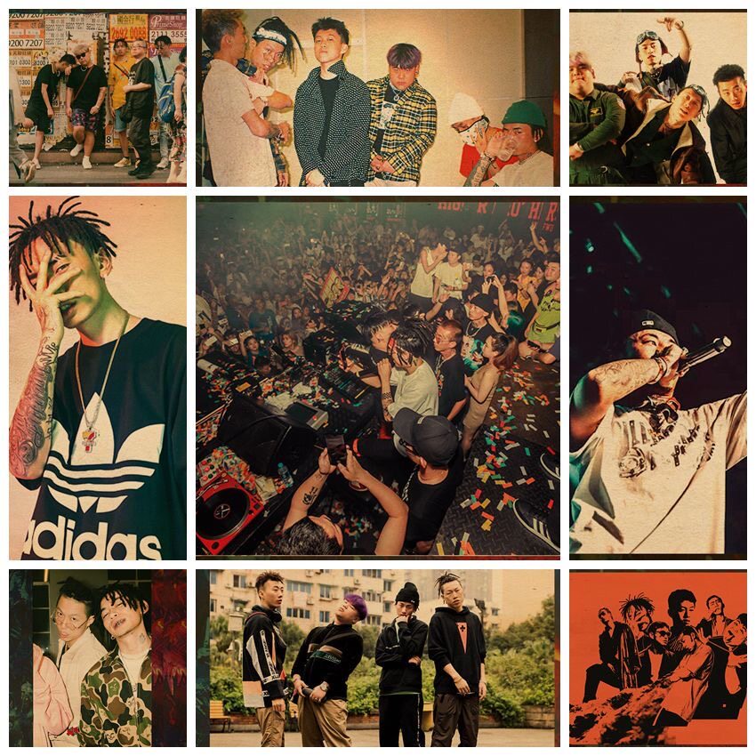 higher brothers海尔兄弟 卧室墙贴宿舍复古牛皮纸海报装饰画壁纸