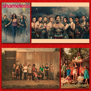 Shameless 无耻之徒 美剧电影复古牛皮纸海报咖啡厅宿舍装饰画
