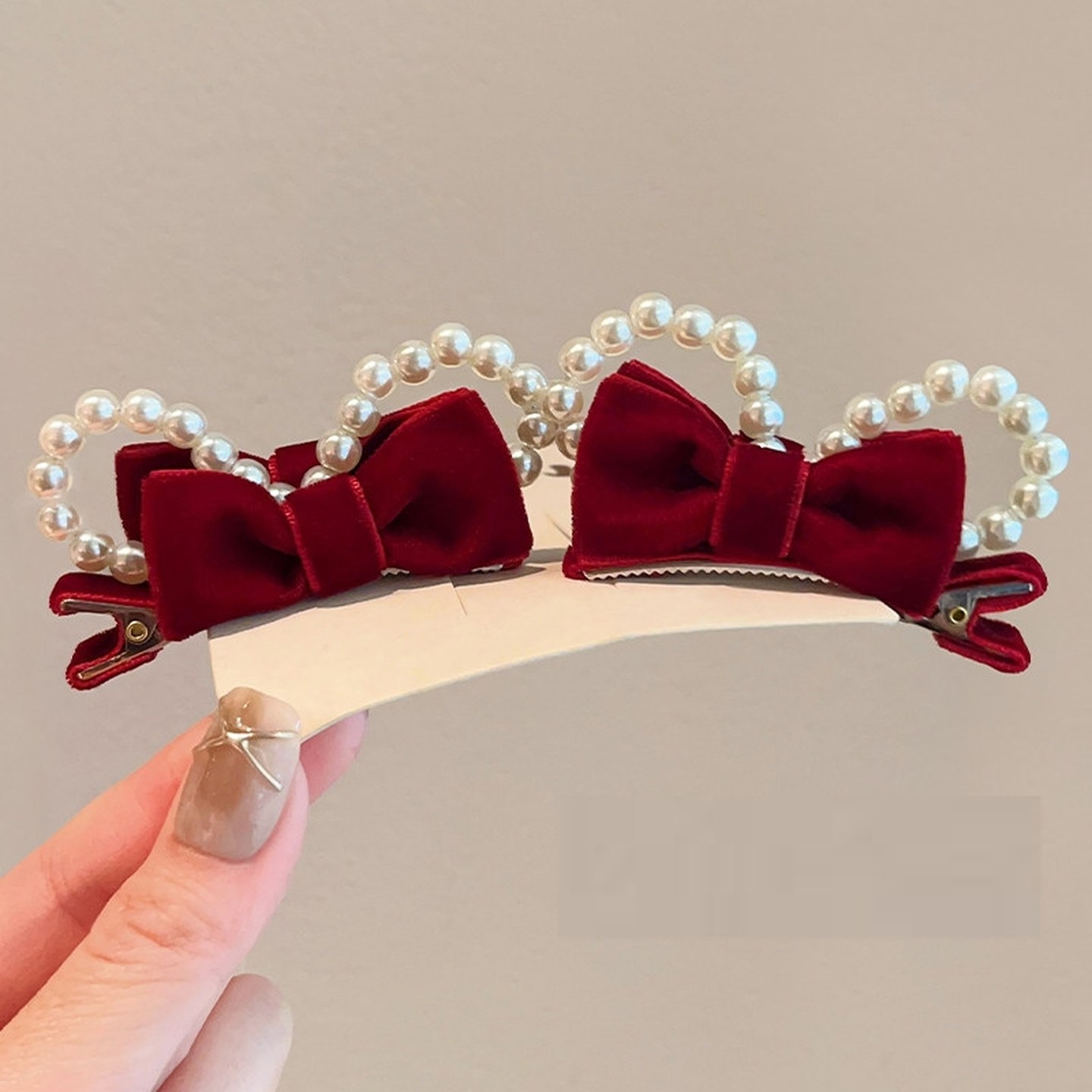 发夹儿童女立体珍珠兔耳朵宝宝发卡头饰丝绒蝴蝶结顶夹小女孩边夹,童装/婴儿装/亲子装,发饰,淘宝优惠券,粉丝福利购,淘宝优惠卷