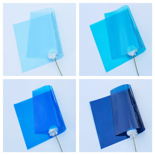 彩色贴膜窗户玻璃贴膜隔热防晒遮光镭射纸透光透明装 饰膜婚庆手工