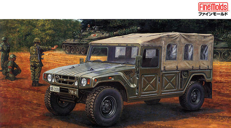 fine molds 拼装模型 fm42 1:35 高机动车吉普车 带顶篷