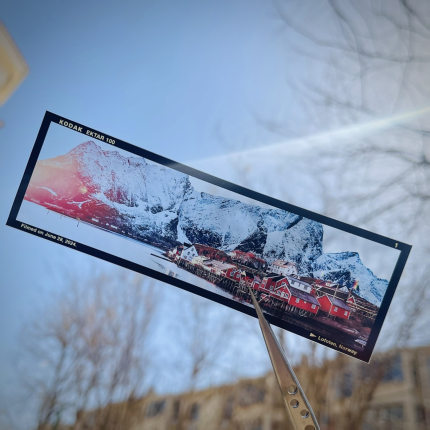 原创【挪威.罗弗敦】风景旅行摄影手工反转胶片书签文创复古礼物