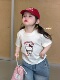 opao～正品 7023 T恤百搭上衣3023牛仔裤 26春新款 女童kitty印花短袖
