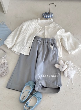 承麦·26春装新款女童棉布休闲裤百搭韩系时尚宽松长裤百搭8607