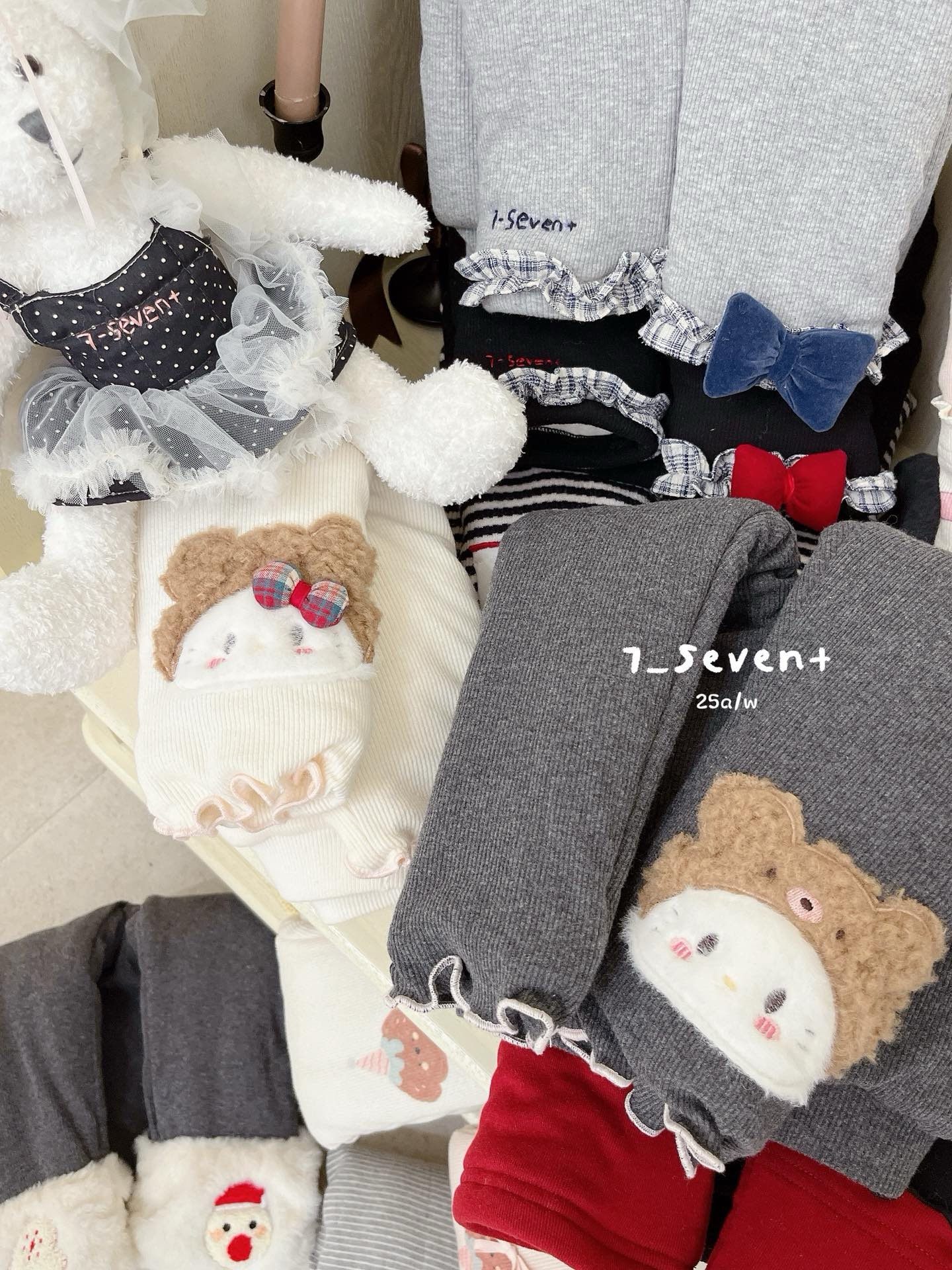 7seven～9460女童加厚打底裤女宝宝棉裤冬装新款蚕丝棉长裤百搭