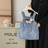 新品 女童牛仔裙薄款 夏季 女宝宝可爱背心裙儿童吊带裙百搭公主裙子