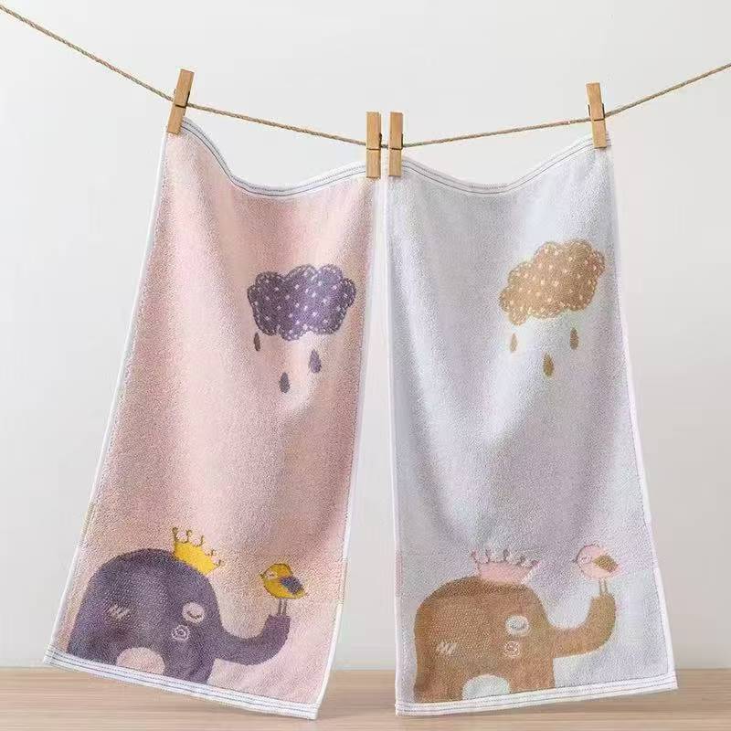 皇冠象伴a级纯棉毛巾柔软舒适家全棉洗脸巾吸水儿童擦手巾不掉毛