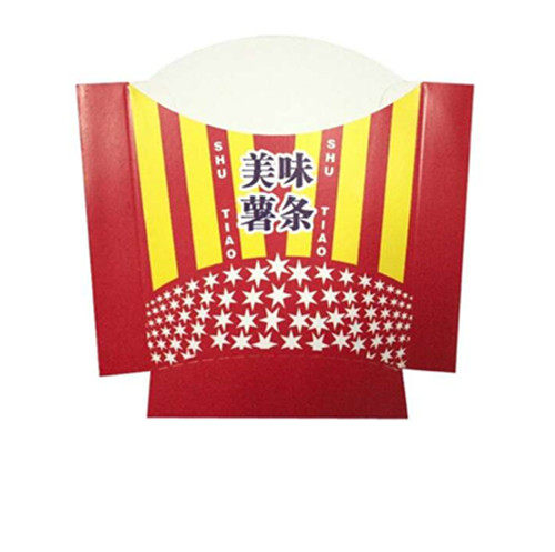小号薯条盒薯条打包盒子鸡米花盒美味薯条盒食品点心盒红色薯条盒