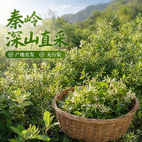 陕西清热散装野生金银花