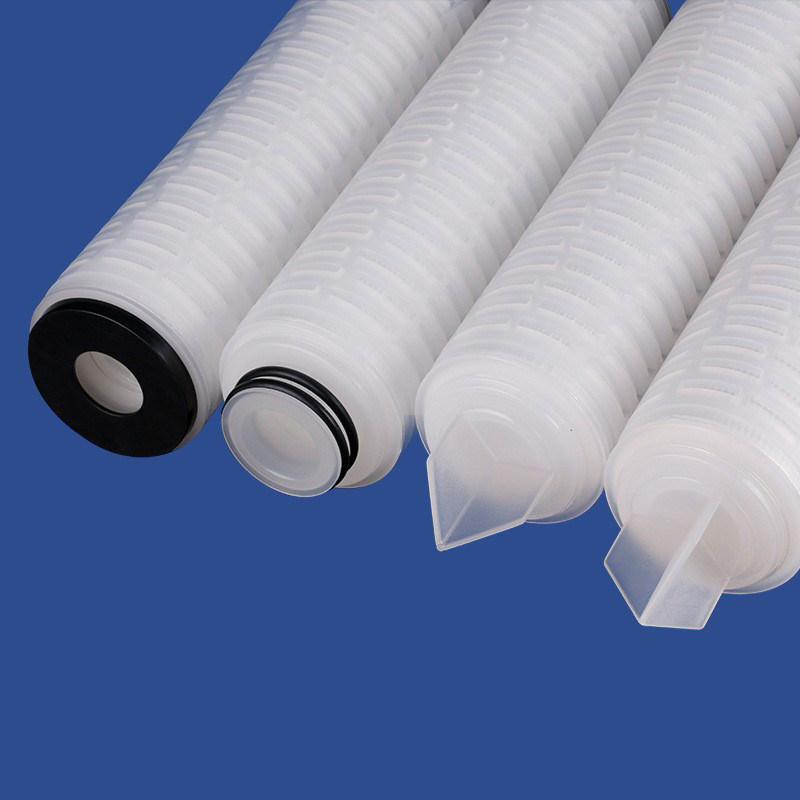 亲水型ptfe聚四氟乙烯折叠滤芯10寸0.1um酸碱性液体化学试剂除菌