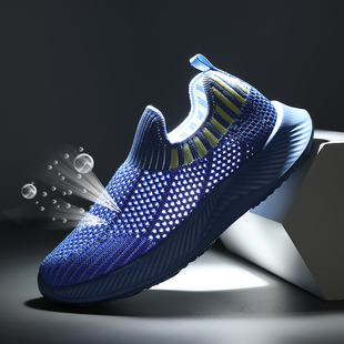 透气轻便男童网鞋南尉盾2025新款网面夏季一脚蹬儿童运动鞋学生潮