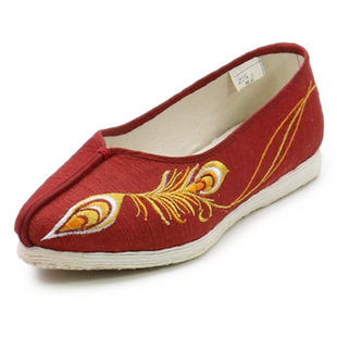 内联升春夏秋女士手工千层底坤千九州牧云记绣花老北京布鞋MY8636