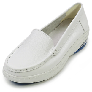 内联升女鞋皮面护士鞋（气垫）舒适透气休闲鞋工作鞋 1348C