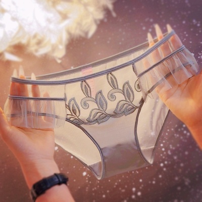 2025新款蕾丝内裤女包臀网纱透气