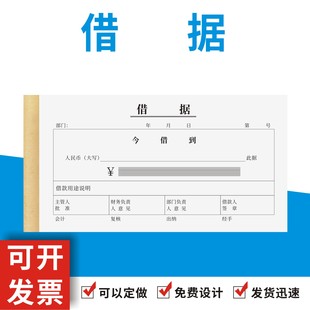 借据定制订做公司单位会计财务手写支出费用凭证个人欠款条领款单