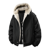 短款连帽毛领棉服男冬季加厚保暖美式复古廓形棉衣外套MY2519-P98，男装棉衣，星座610（原A335）