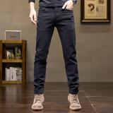 秋冬季牛仔裤男修身小脚显高显瘦复古潮牌百搭弹力休闲裤K878-P50，男装牛仔裤，星座610（原A335）