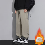 男装2025冬季新款加绒宽松百搭潮流抽绳休闲长裤JR29093-特P32，男装卫衣，星座610（原A335）