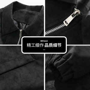 2025新款男士美式工装外套秋宽松大码休闲衣服百搭夹克Q5552-P75图片