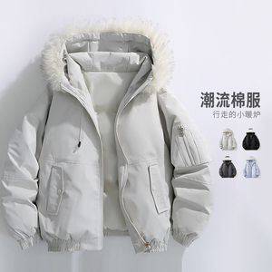 2025冬季新款大毛领保暖加厚工装派克棉服外套MY2525-P100图片