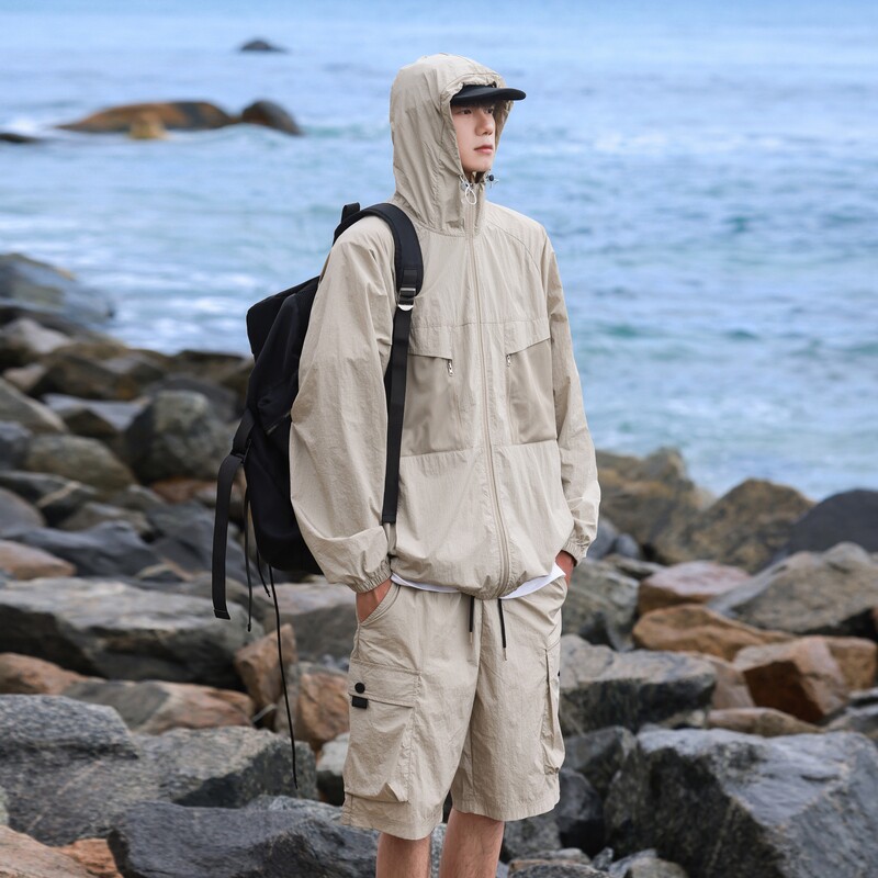 upf50+冰丝防晒衣男夏季薄款两件套户外防紫外线防晒服TZ5567-P90图片