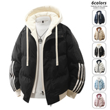 假两件棉服男士冬季宽松加厚保暖棉衣外套连帽棉袄MY0777-P82，男装棉衣，星座610（原A335）