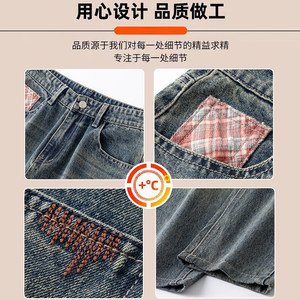 牛仔裤男春季2026新款美式潮牌复古男士休闲长裤子K6610-P52图片