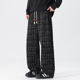 美式复古高街2025款格子休闲裤男同款秋冬季宽松款H808-P45，男装休闲裤，星座610（原A335）