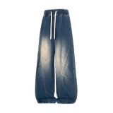 复古牛仔裤男秋2025新款美式高街宽松直筒弯刀阔腿裤Q29191-P48，男装牛仔裤，星座610（原A335）