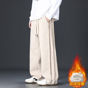 加绒灯芯绒裤男款2025新款美式潮流宽松直筒休闲裤JR29171-特P52图片