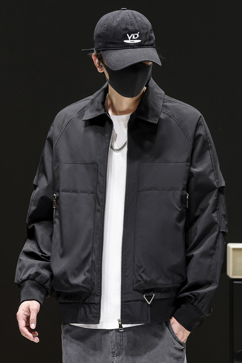 外套男秋2025新款男装休闲宽松上衣韩版潮流翻领夹克Q5565-P70,男装夹克,星座610（原A335）
